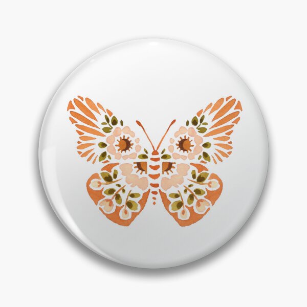 Item preview, Boho Floral Butterfly Design Retro Olive designed and sold by WildFlowerWC.