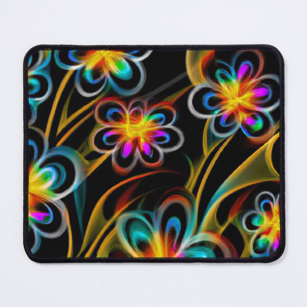 Item preview, Neon Colorful Floral on Black designed and sold by calibrit.