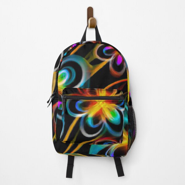 Item preview, Neon Colorful Floral on Black designed and sold by calibrit.