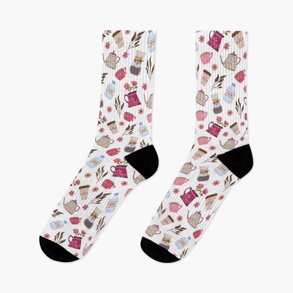 Item preview, Girly pink coffee pattern designed and sold by pinkyfish1010.