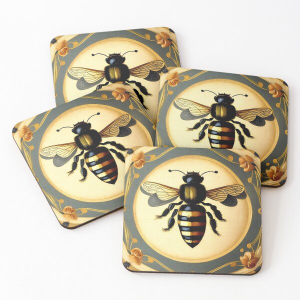 Item preview, Vintage Bees Pattern designed and sold by HiPolly.