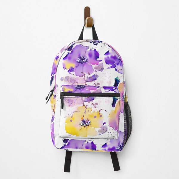 Item preview, Floral Watercolor Yellow & Purple  designed and sold by ConnieMarie XO Art.