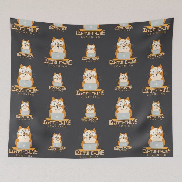 Item preview, Meow-chine Learning, Orange Cat With Laptop designed and sold by iamKaye.