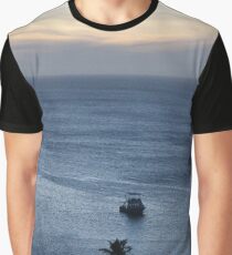 Aruba, resort, health resort, spa, water, bay, boat, boats, sunset Graphic T-Shirt