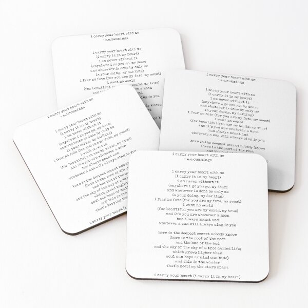 Item preview, I carry your heart with me poem - E E Cummings - Minimal, Literature Quote Print - Typewriter designed and sold by Studio Grafiikka.