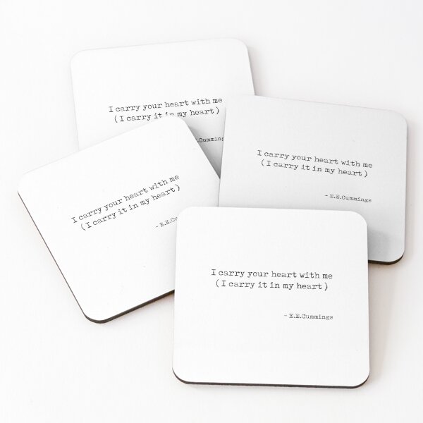 Item preview, I carry your heart with me - E E Cummings Poem - Minimal, Literature Quote Print 2 - Typewriter designed and sold by Studio Grafiikka.