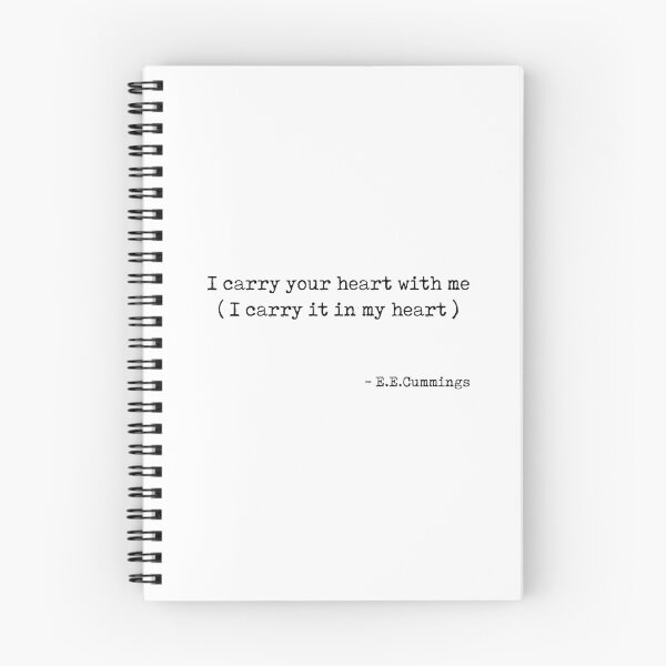 Item preview, I carry your heart with me - E E Cummings Poem - Minimal, Literature Quote Print 2 - Typewriter designed and sold by Studio Grafiikka.