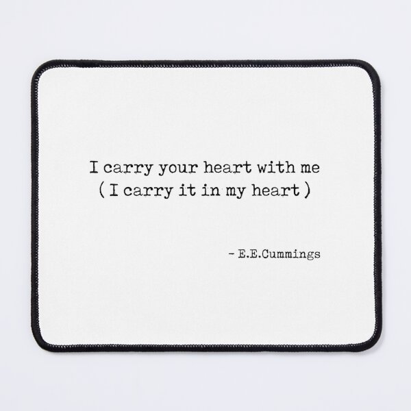 Item preview, I carry your heart with me - E E Cummings Poem - Minimal, Literature Quote Print 2 - Typewriter designed and sold by Studio Grafiikka.