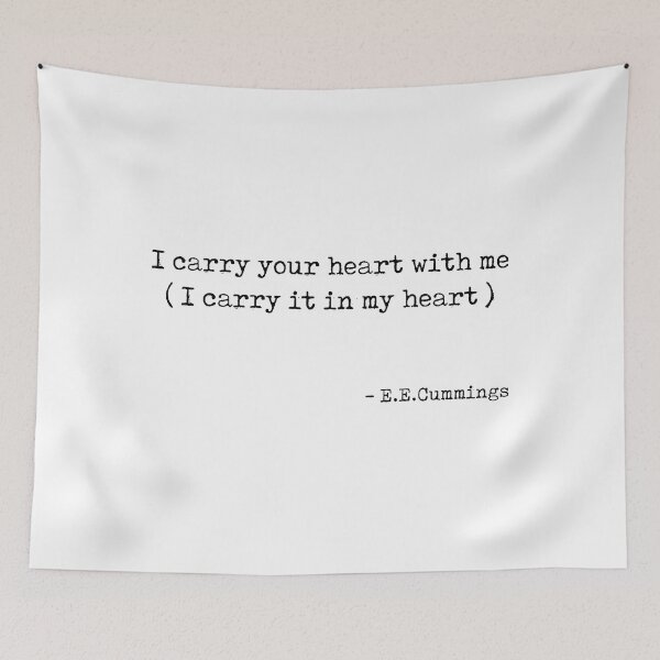 Item preview, I carry your heart with me - E E Cummings Poem - Minimal, Literature Quote Print 2 - Typewriter designed and sold by Studio Grafiikka.