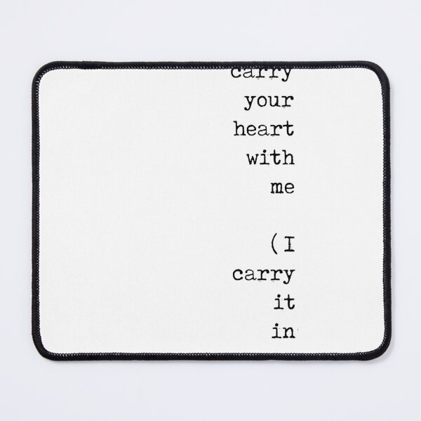 Item preview, I carry your heart with me - E E Cummings Poem - Minimal, Literature Quote Print - Typewriter designed and sold by Studio Grafiikka.