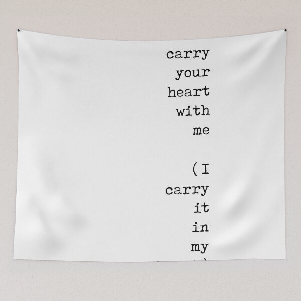 Item preview, I carry your heart with me - E E Cummings Poem - Minimal, Literature Quote Print - Typewriter designed and sold by Studio Grafiikka.