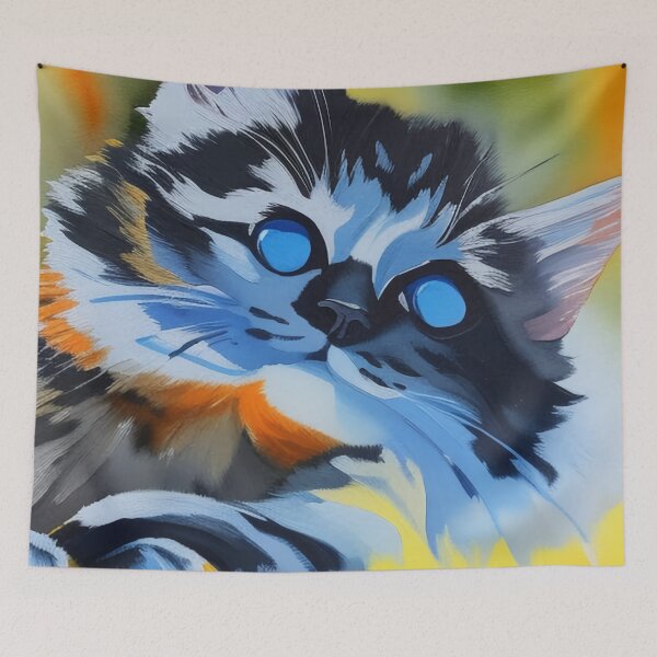 Item preview, Psychedelic Cat designed and sold by artmangos.