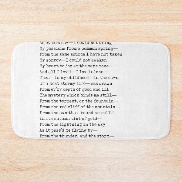 Item preview, Alone - Edgar Allan Poe - Poem - Literature - Typewriter Print designed and sold by Studio Grafiikka.