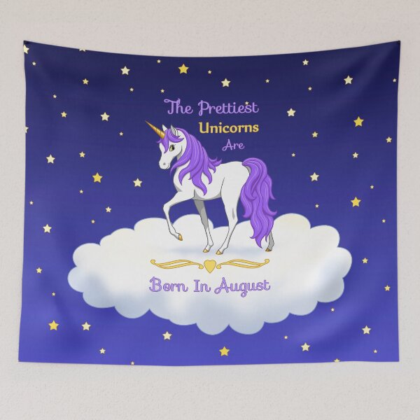 Item preview, Pretty Purple Unicorns Born In August Birthday Girl designed and sold by csforest.