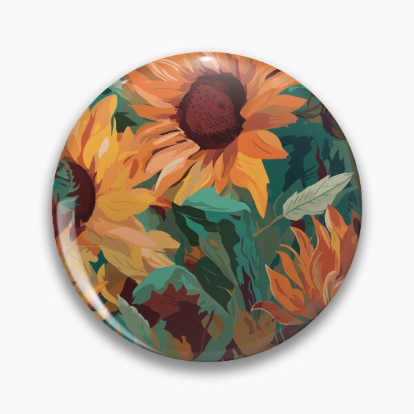 Artikelvorschau, Van Gogh-Inspired Sunflower Pattern - Textured Background and Expressive Strokes entworfen und verkauft von TopArtsy.