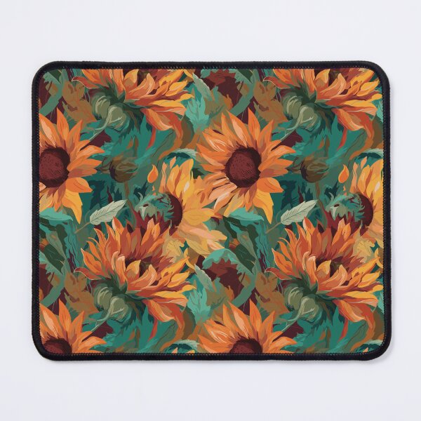 Item preview, Van Gogh-Inspired Sunflower Pattern - Textured Background and Expressive Strokes designed and sold by TopArtsy.