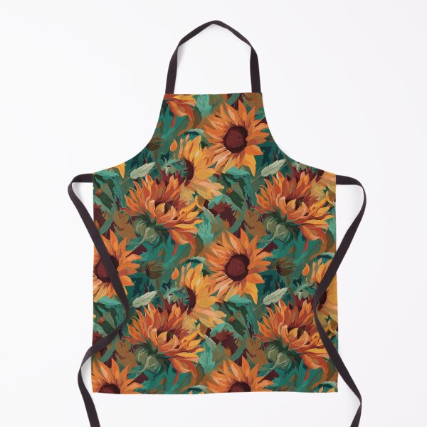 Item preview, Van Gogh-Inspired Sunflower Pattern - Textured Background and Expressive Strokes designed and sold by TopArtsy.