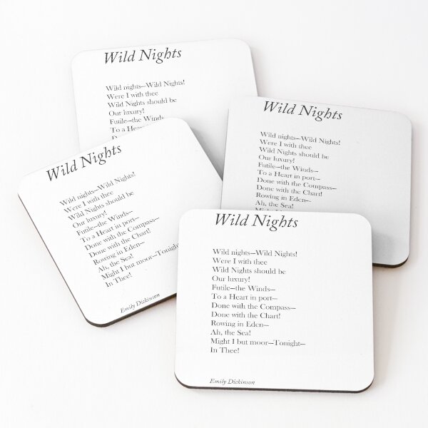 Artikelvorschau, Wild Nights - Emily Dickinson Poem - Literature - Minimal Print entworfen und verkauft von Studio Grafiikka.