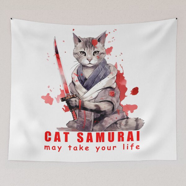 Item preview, Cat Samurai May Take Your Life designed and sold by Brian-Law.