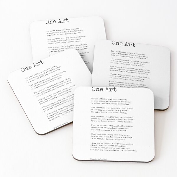 Artikelvorschau, One Art - Elizabeth Bishop Poem - Literature - Minimal Typewriter Print entworfen und verkauft von Studio Grafiikka.