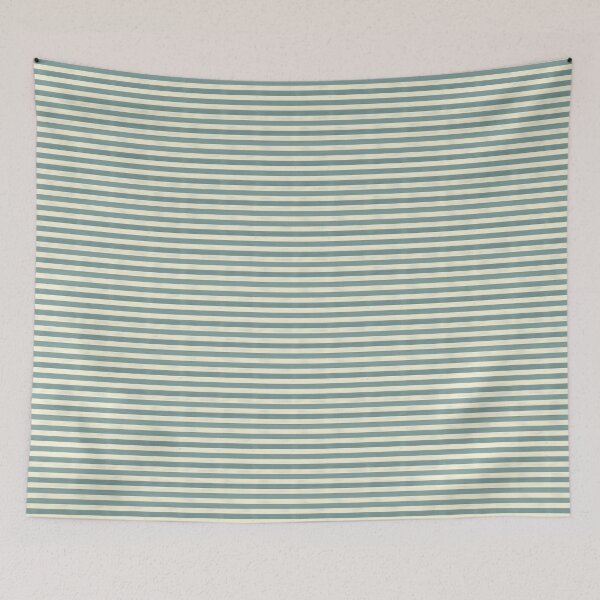 Item preview, Cambridge Blue and Cream Horizontal Stripes designed and sold by StickeryPickery.