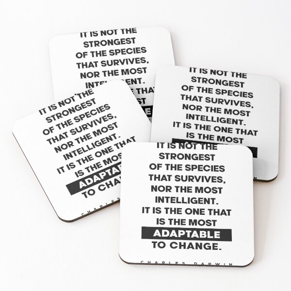 Item preview, Charles Darwin Quote - Inspirational Quote - Most Adaptable to Change designed and sold by Studio Grafiikka.