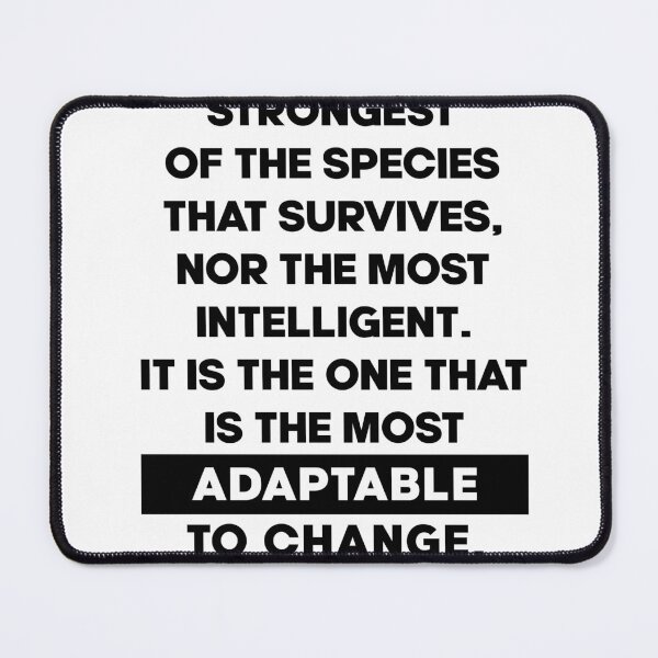 Item preview, Charles Darwin Quote - Inspirational Quote - Most Adaptable to Change designed and sold by Studio Grafiikka.