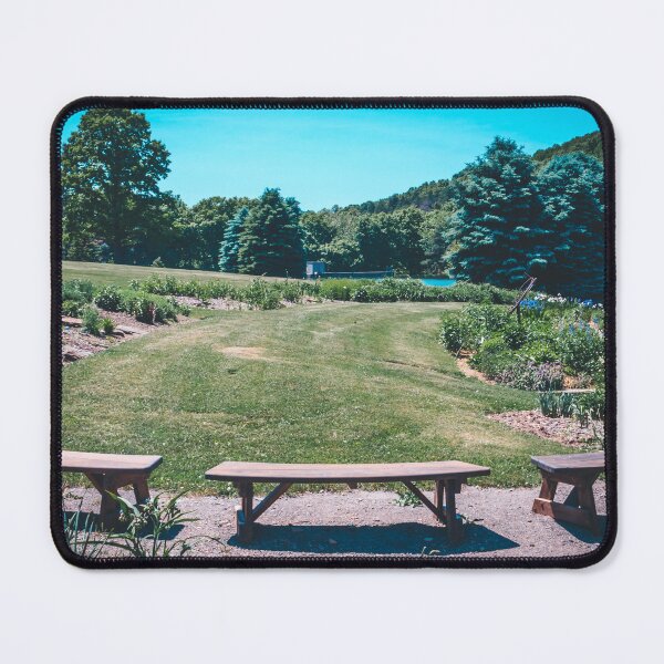 Item preview, Benches in a park garden designed and sold by Michael Deemer.