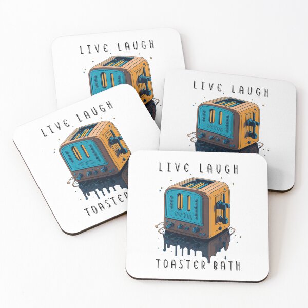 Item preview, live laugh toaster bath designed and sold by PopPizzazz.