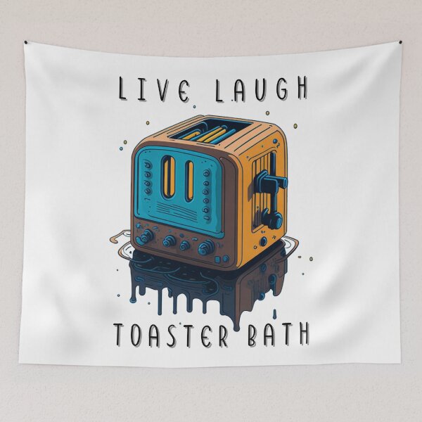 Item preview, live laugh toaster bath designed and sold by PopPizzazz.