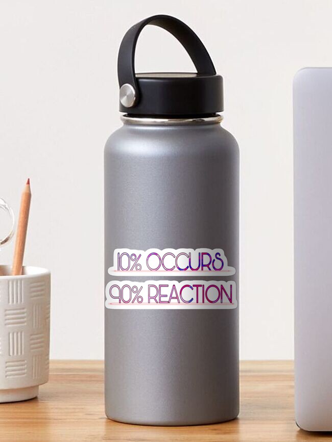 Thumbnail 1 of 3, Sticker, 10%OCCURS 90% REACTION PURPLE COLOURFUL designed and sold by Semapemodiba.