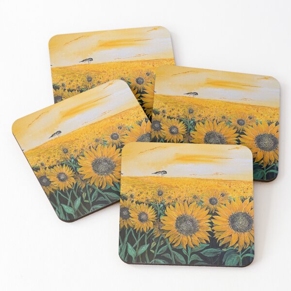 Item preview, Painted Fields of Golden Sunflowers designed and sold by Nicola Morgan.
