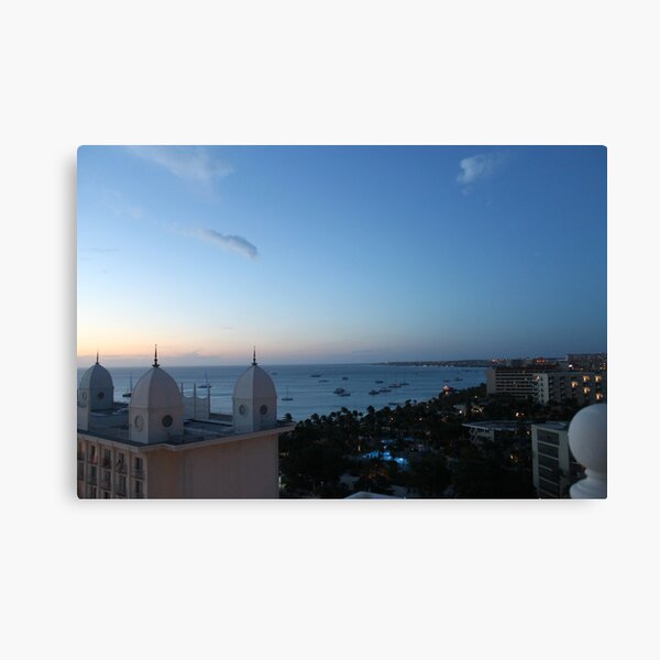 Aruba, resort, health resort, spa, water, bay, boats, beach Canvas Print