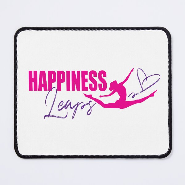 Item preview, Happiness leaps gymnastic dance pink purple graphic designed and sold by Sarah Trett.