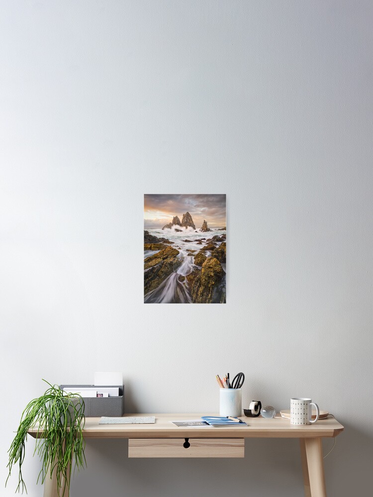 Thumbnail 2 of 3, Poster, Camel Rock Dawn, Bermagui, New South Wales, Australia designed and sold by Chockstone.