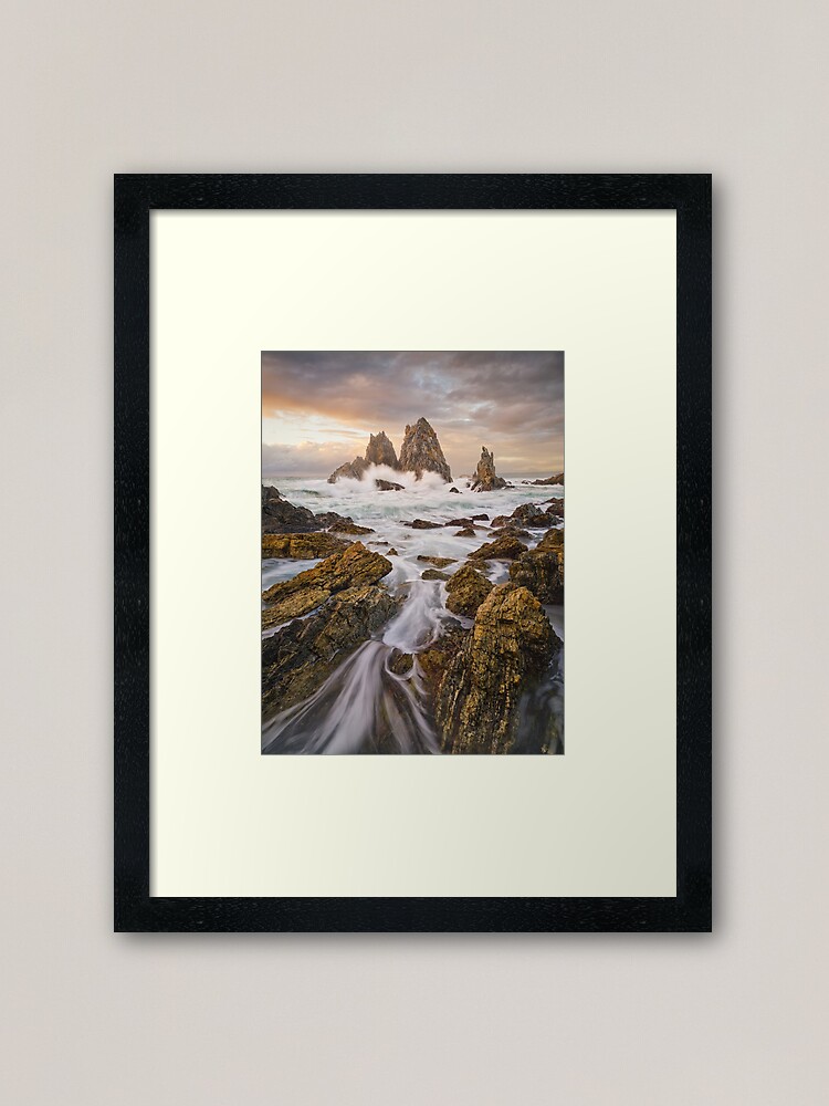 Framed Art Print, Camel Rock Dawn, Bermagui, New South Wales, Australia designed and sold by Michael Boniwell