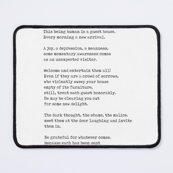 Item preview, The Guest House by Rumi - Typewriter Print - Literature designed and sold by Studio Grafiikka.