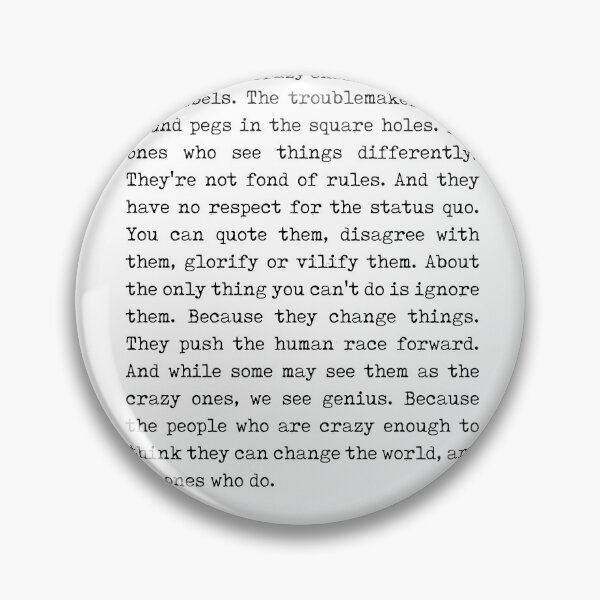 Item preview, Here's to the crazy ones - Rob Siltanen - Typewriter Quote Print 1 designed and sold by Studio Grafiikka.