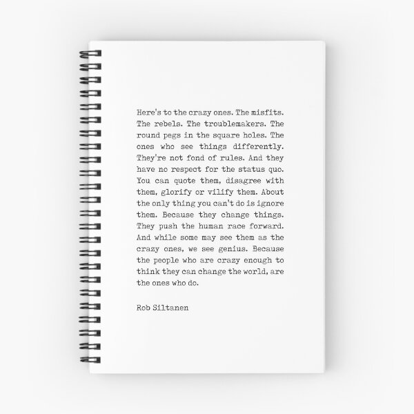 Item preview, Here's to the crazy ones - Rob Siltanen - Typewriter Quote Print 1 designed and sold by Studio Grafiikka.