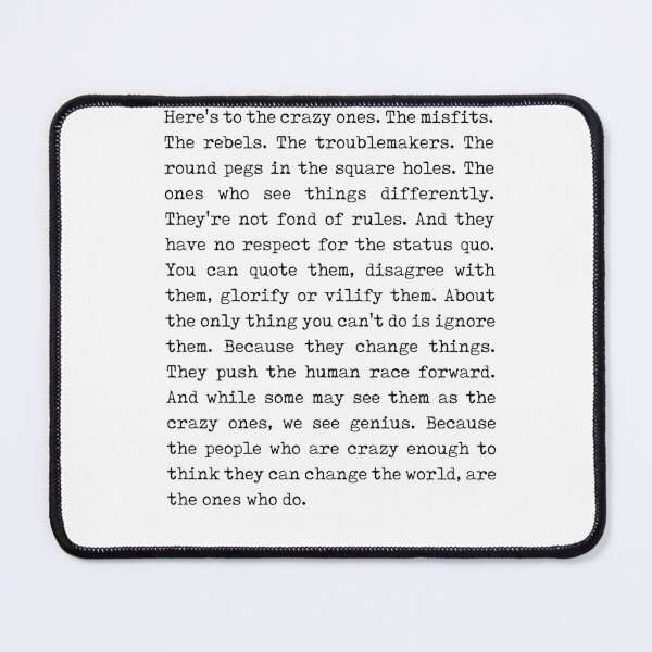 Item preview, Here's to the crazy ones - Rob Siltanen - Typewriter Quote Print 1 designed and sold by Studio Grafiikka.