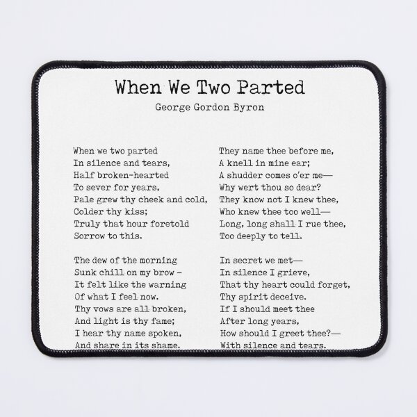 Item preview, When We Two Parted - Poem by George Gordon Byron - Literary Print - Typewriter 2 designed and sold by Studio Grafiikka.
