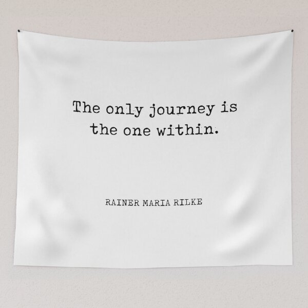 Item preview, The only journey is the one within - Rainer Maria Rilke Quote - Typewriter Print designed and sold by Studio Grafiikka.