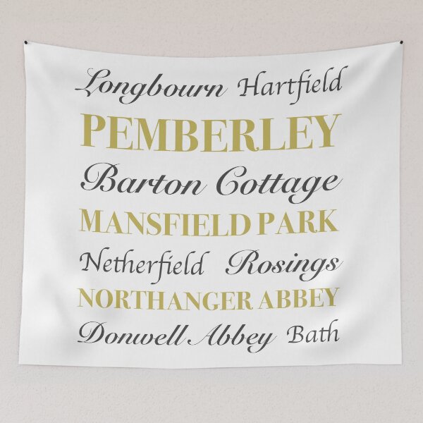 Item preview, Jane Austen Locations designed and sold by LoveLiterature.