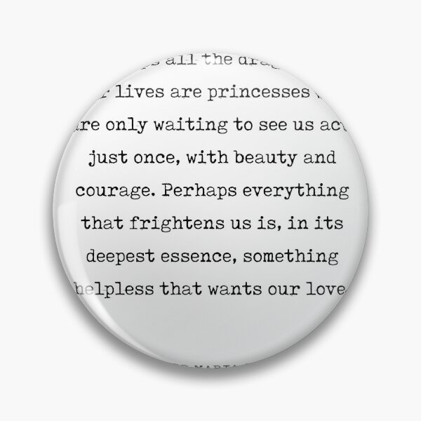 Item preview, Beauty, Courage and Love - Rainer Maria Rilke Quote - Typewriter Print 1 designed and sold by Studio Grafiikka.