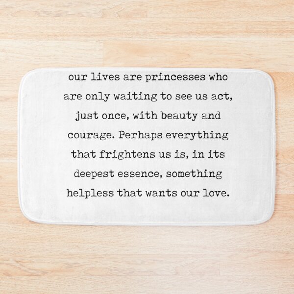 Item preview, Beauty, Courage and Love - Rainer Maria Rilke Quote - Typewriter Print 1 designed and sold by Studio Grafiikka.