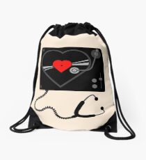 Listen to Your Heart Drawstring Bag