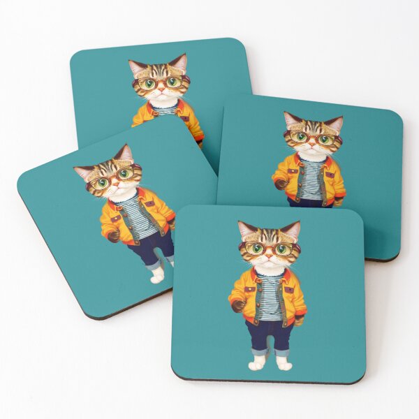 Item preview, Hipster Cat V67 designed and sold by HipsterAnimals.