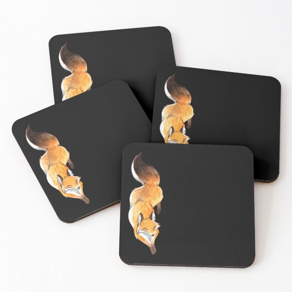 Item preview, Downward Fox. cottagecore decals. Woodland animals. designed and sold by beewitchcottage.