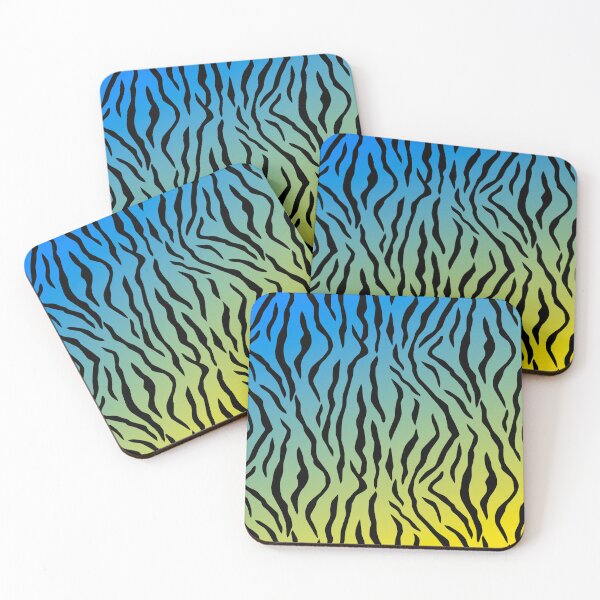 Item preview, Blue-Yellow-ish Tiger Stripes Pattern designed and sold by SpaceAlienTees.
