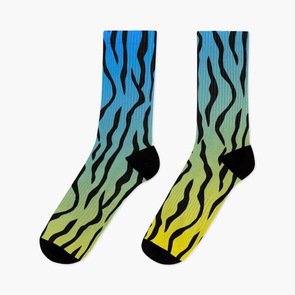 Item preview, Blue-Yellow-ish Tiger Stripes Pattern designed and sold by SpaceAlienTees.